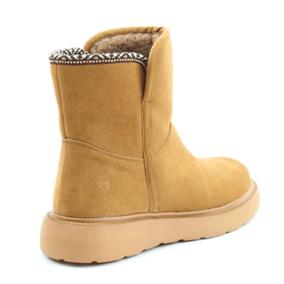Womens Heavenly Feet Karla Stitch Booties - Chestnut