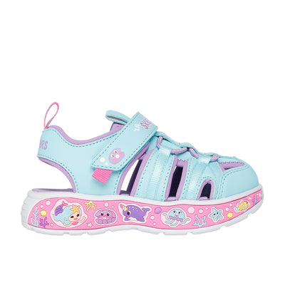 Girls Skechers 303162N Play Scene Splash Sandals - Infant - Turquoise