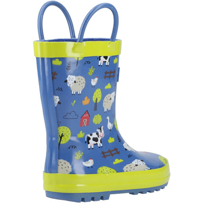 Kids Cotswold Puddle Wellingtons - Farm