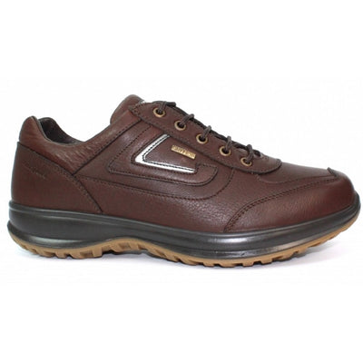 Mens Grisport Airwalker Leather Comfort Laced Walking Shoe - Brown