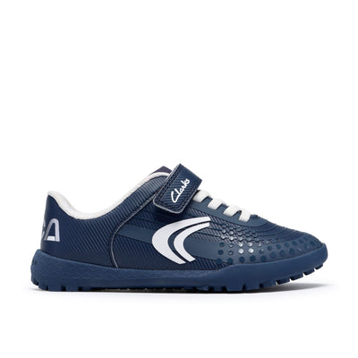 Boys Clarks CICA Goal Kid Football Shoes - Navy