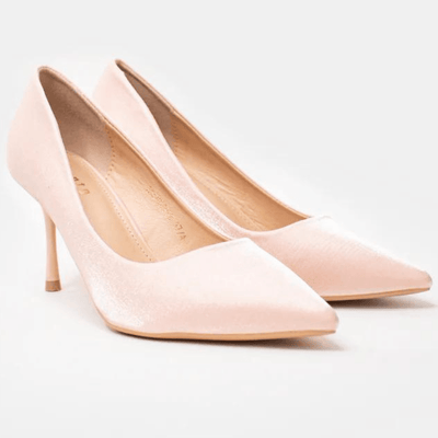 Womens Sorento Loughcrew Blush Satin Court Heels - Blush Diamond