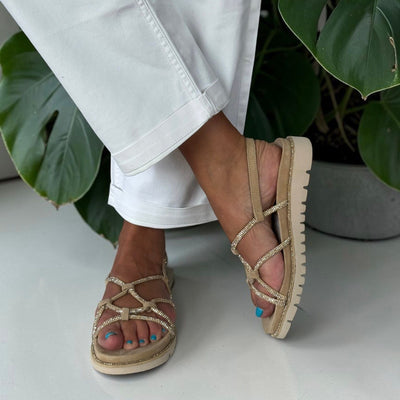 Womens Tamaris 28721 Sand Glam Sandals - Sand Glam