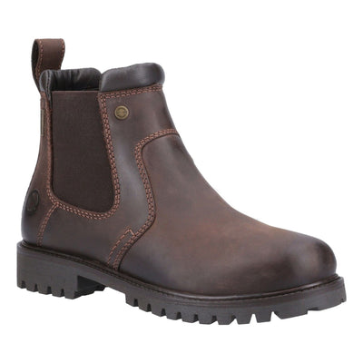 Womens Cotswold Pamington Brown Ankle Boots - Brown