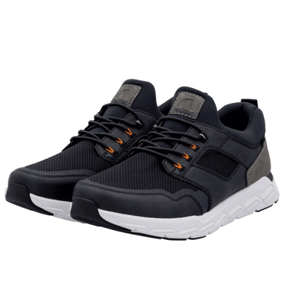 Mens Rieker 09102 Navy Knit Elasticated Lace Trainers - Navy