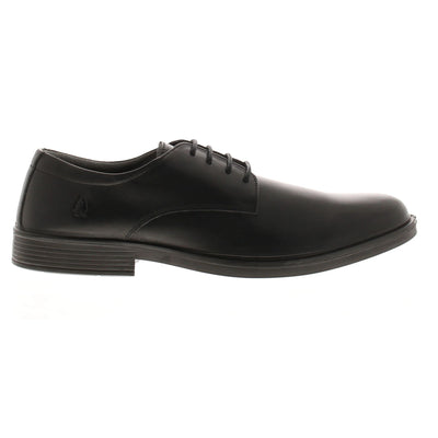 Boys Hush Puppies Neal Black School Shoes - Black