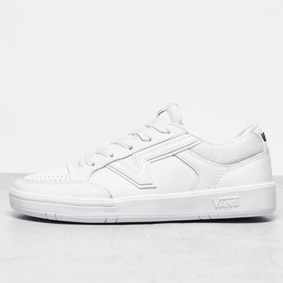 Womens Vans Lowland Triple White Leather Trainer - White