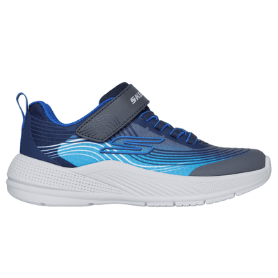 Boys Skechers Microspec Advance in Navy & Blue - Navy
