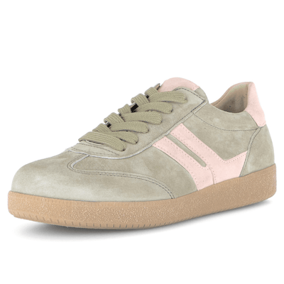 Womens Gabor 83.300 Green Suede Gumsole Trainers - Green