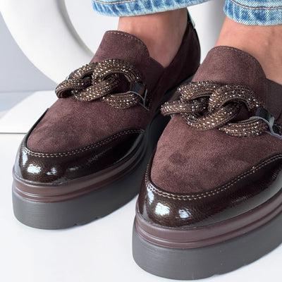 Womens Zanni & Co Jianxi Wedged Loafers - Topaz Mix