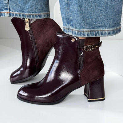Womens Zanni & Co Fuyang Choccy Mix Ankle Boots - Choccy Mix