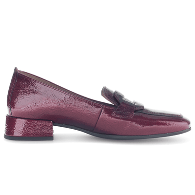 Womens Gabor 75.261 Low Heel Loafers - Red Patent