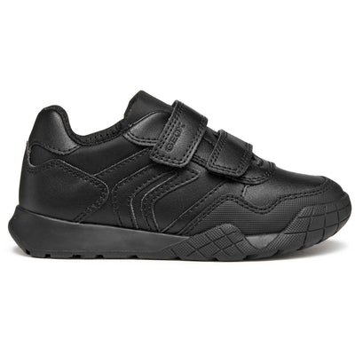 Junior Boys Geox RANN-E Black School Shoes - Black