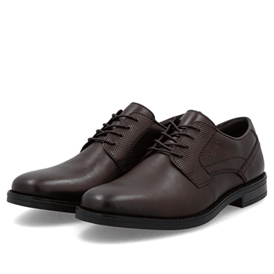 Mens Rieker 13523 Dark Brown Smart Lace Up Shoes - Dark Brown
