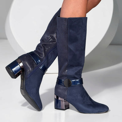 Womens Lotus Solia ULB540 Long Boots - Navy