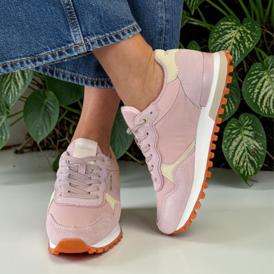 Womens Teddy Smith 120515 Sporty Trainers - Nude Pink