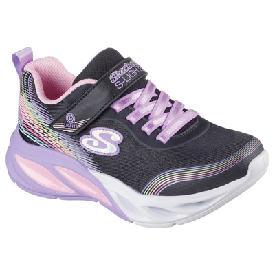 Girls Skechers 303709L Black Cosmic Glow Trainers - Junior - Black