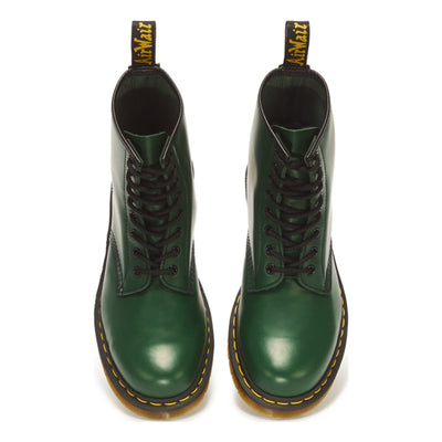 Unisex Dr. Martens 1460 Smooth Green Leather Ankle Boots - Green