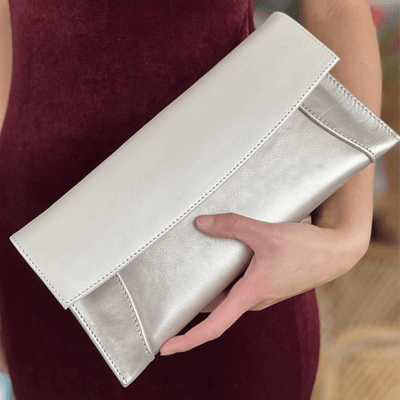 Womens Emis Ladies Clutch Bag - Oyster Champagne