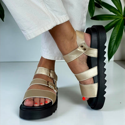 Womens Una Healy Dreams Sandals - Gold