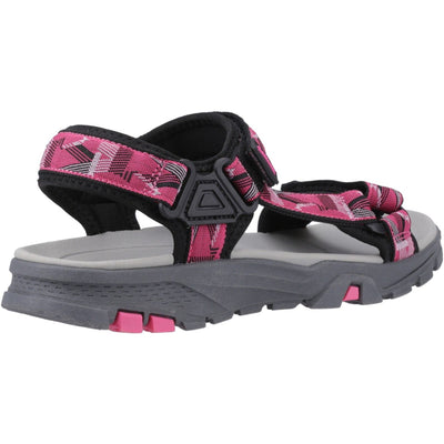 Womens Cotswold Stanton Sandals - Black and Fuchsia