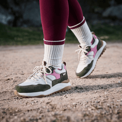 Womens Rieker W2501 Khaki and White Mix Sporty Trainers - White