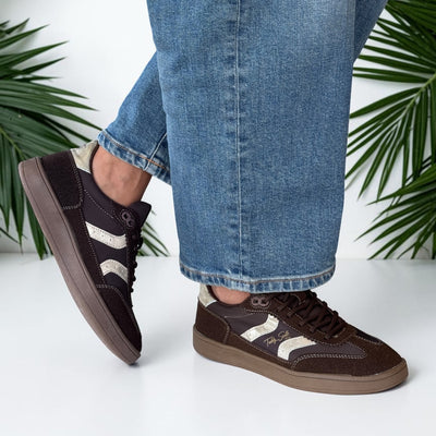 Womens Teddy Smith 121127 Brown Trainers - Brown