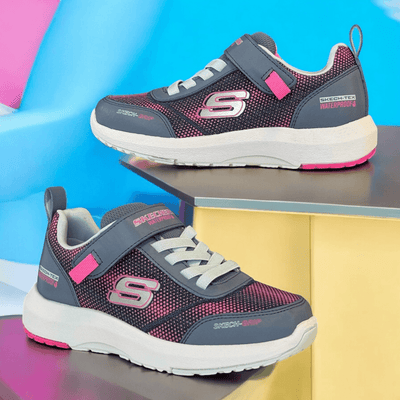 Girls Skechers Dynamic Tread Journey Time - Charcoal