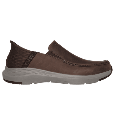 Mens Skechers 204866 Slip Ins Relaxed Fit Slip On Shoes - Dark Brown