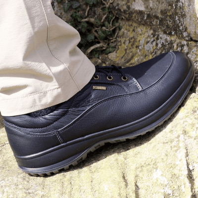 Mens Grisport Livingston Black Comfort Walking Shoe - Black