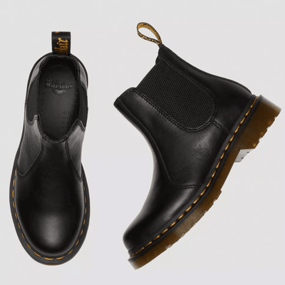 Womens Dr Martens 2976 Virginia Leather Black Chelsea Boots - Black