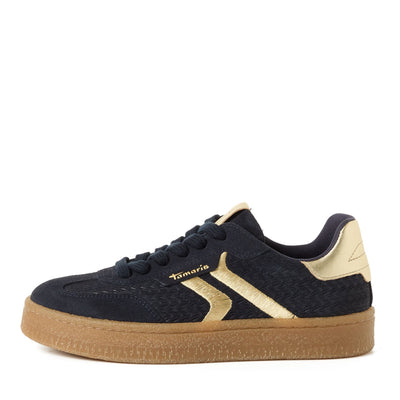 Womens Tamaris 23723 Laced Trainers - Navy Comb