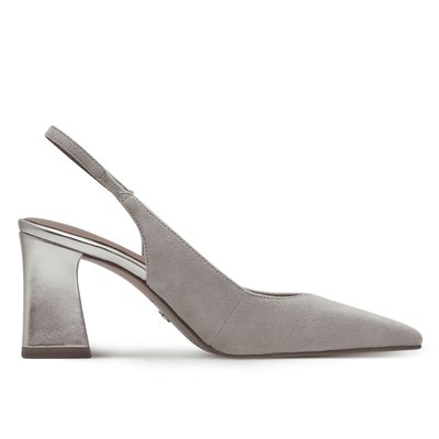 Womens Tamaris 29633 Slingback Block Heels - Taupe