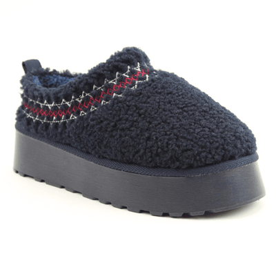 Womens Heavenly Feet Cosetto Slipper - Navy