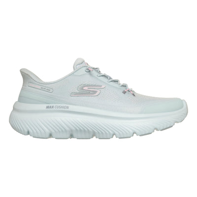 Womens Skechers 125881 Go Walk Max Cushioning Hyper Burst Trainers - Pale Grey & Green