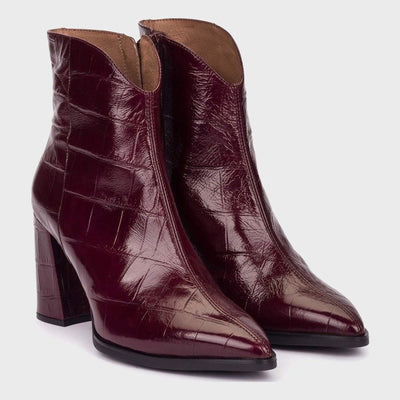 Womens Wonders 5444 Ankle Boots - Vino