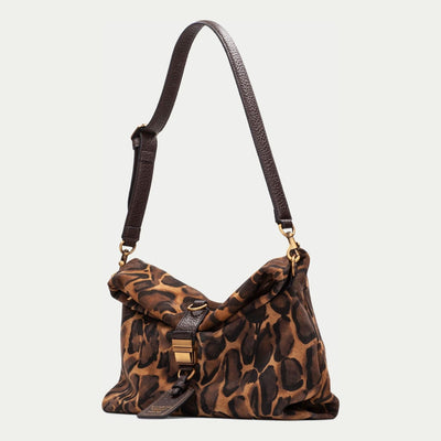 Womens Hispanitas 264948 Suede Shoulder Bag - Giraffe