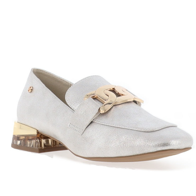 Womens Zanni & Co Laocai Perspex Heel Loafers - Silvery