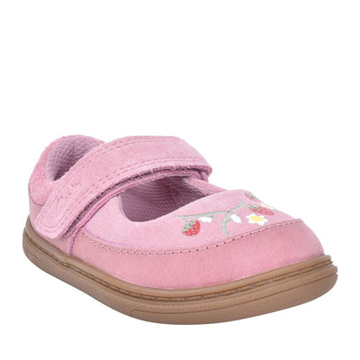 Girls Clarks Flash Berry Dusty Pink Mary Jane First Walker Shoes - Dusty Pink