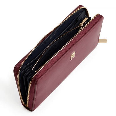 Womens Tommy Hilfiger Icon Zip-Around Purse - Deep Rouge