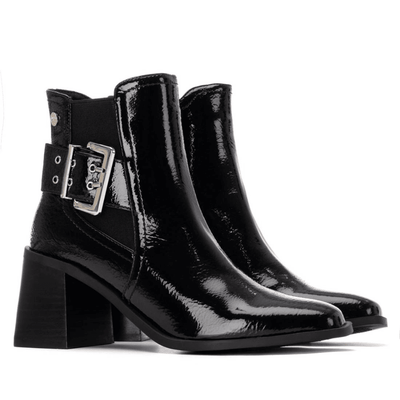 Womens Xti 144315 Block Heeled Boots - Black