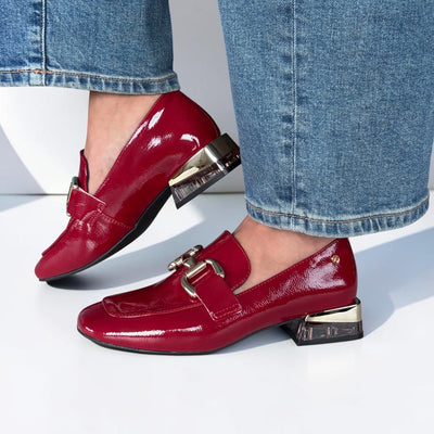 Womens Zanni & Co Zuluk Loafers - Cherry Patent