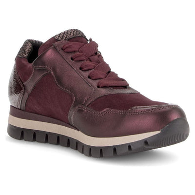 Womens Gabor 6030 Suede Trainers - Mulberry