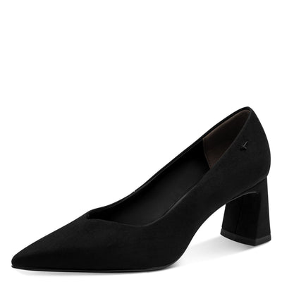 Womens Tamaris 22453 Black Block Heels - Black