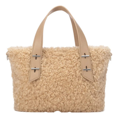 Womens Refresh 183458 Mini Fur Crossbody Bag - Beige