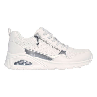 Womens Skechers 177873 Uno Metallic Trainers - White