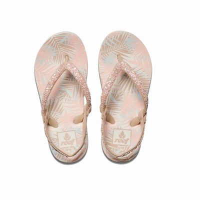 Reef Kids Infant Junior Little Stargazer Prints Flip Flops Sandals - Natural - Cream