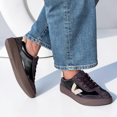 Womens Drilleys Thirty Six Trainers - Coal Cocoa