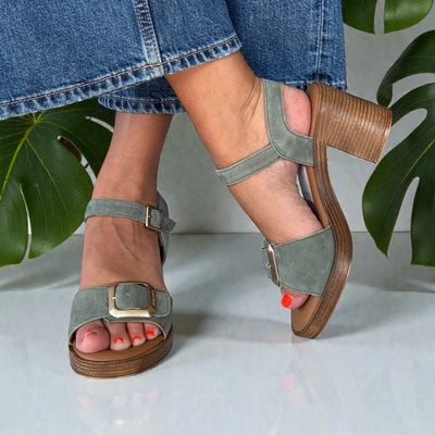 Womens Tamaris 28303 Heeled Sandals - Olive
