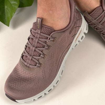 Womens Skechers Slip Ins Glide Step Elevate Amaze Trainers - Brown